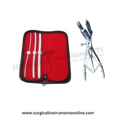 Hegar uterine dilator 3 pieces set,3-4, 7-8, 11-12, mathieu speculum